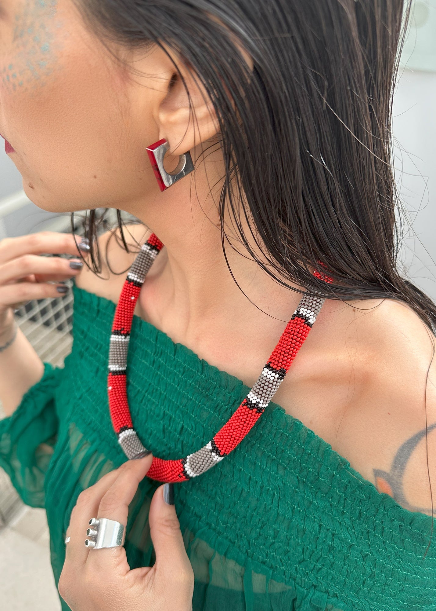 Collar Titin Napi Coral